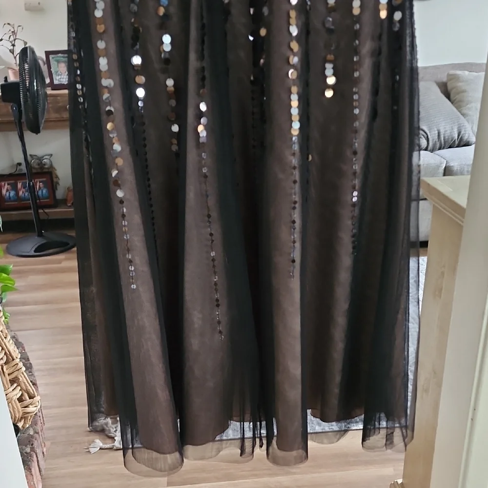 BCBGMaxAzria Strapless Black Sequin Dress Whimsigoth Y2K Indie Sleaze - Picture 6 of 12